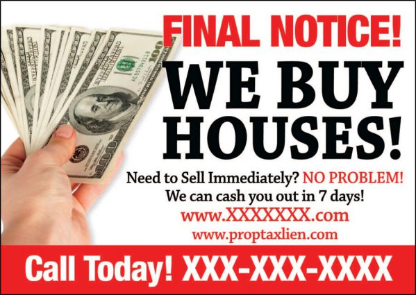 good example of postcard with clear headline