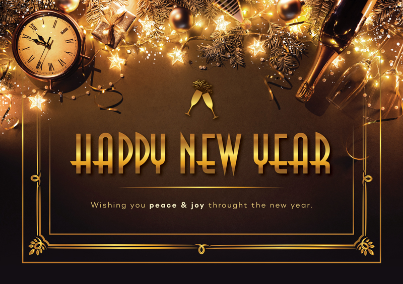 New Years Business Cards