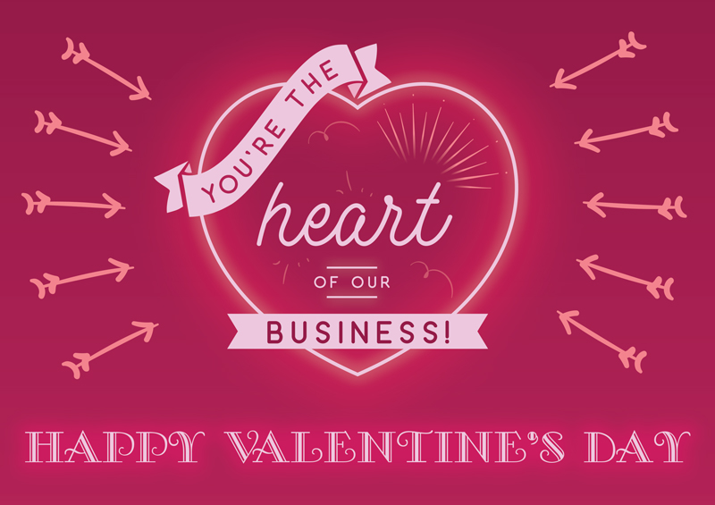 Valentines Day Postcard Design