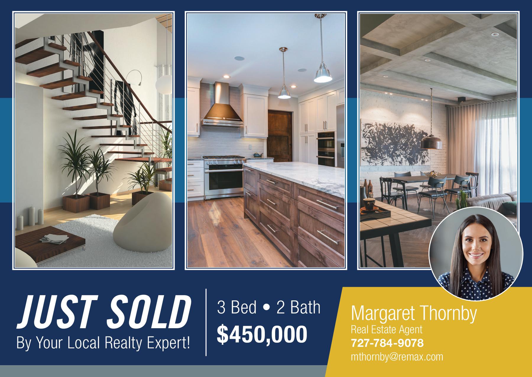 just sold postcard template for real estate