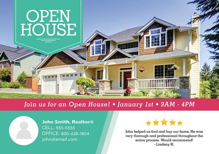Open House Invitation Postcard