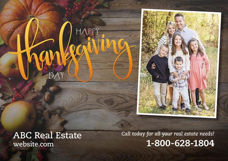 Thanksgiving real estate postcards
