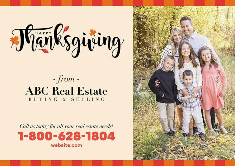 Thanksgiving realtor postcards