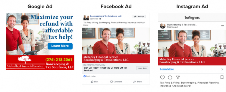 advertisement for tax preparation