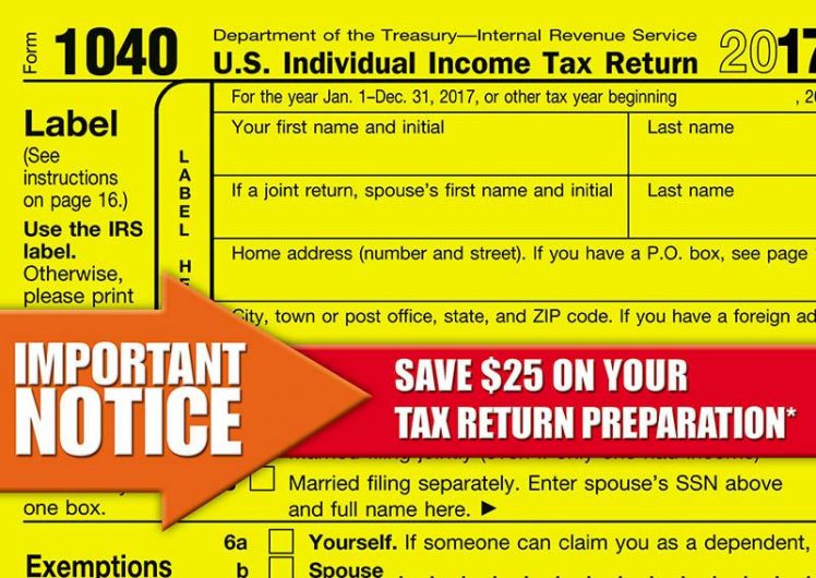 advertisement for tax services