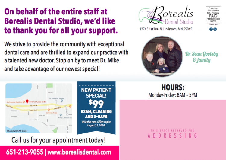 borealis postcard back