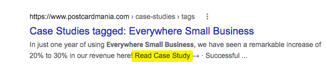 call to action in google meta description