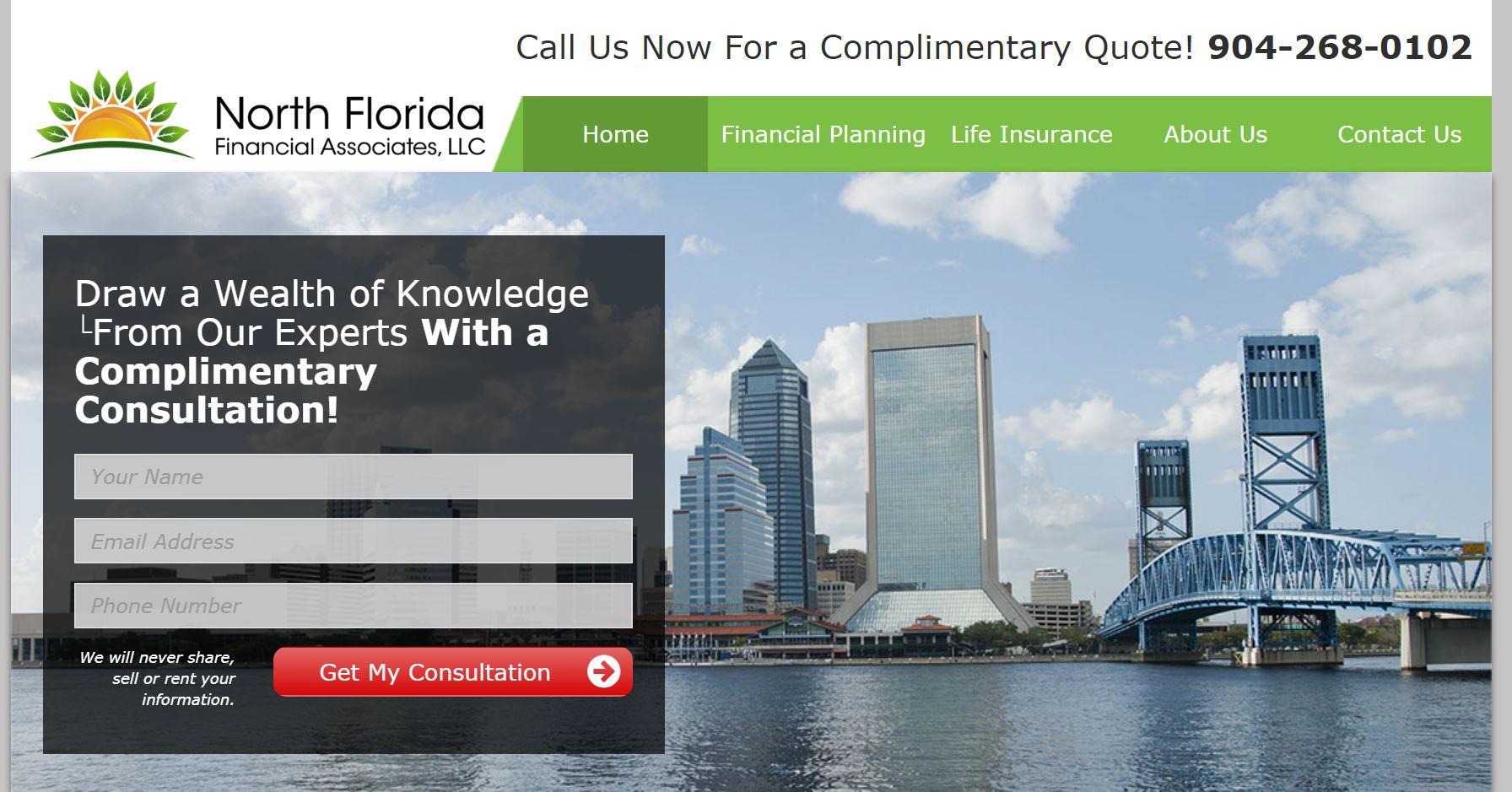 call to action on financial website