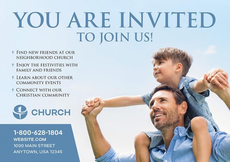 effective church postcard design