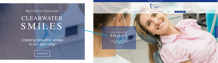 example of clearwater dentist website