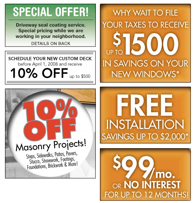 assortment of effective construction marketing offers