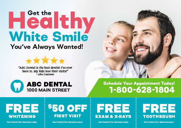 example of effective dental postcard design