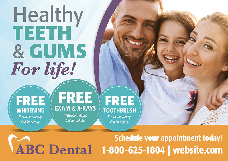 dental postcard design