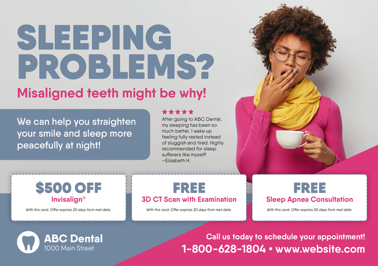 dental sleep apnea postcard