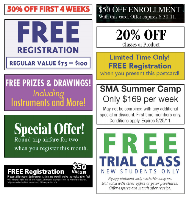 assortment of effective education marketing offers