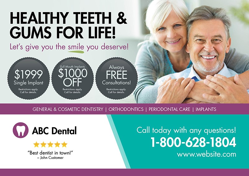 effective dental postcard design