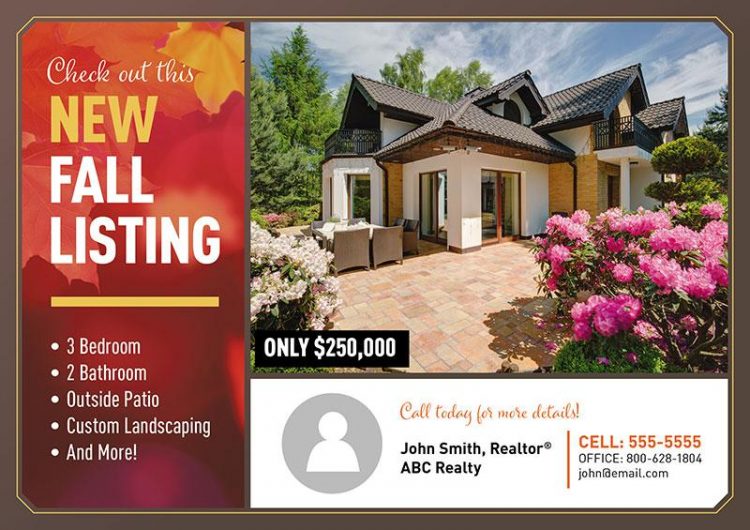 fall real estate postcards