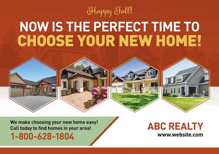 fall real estate postcards