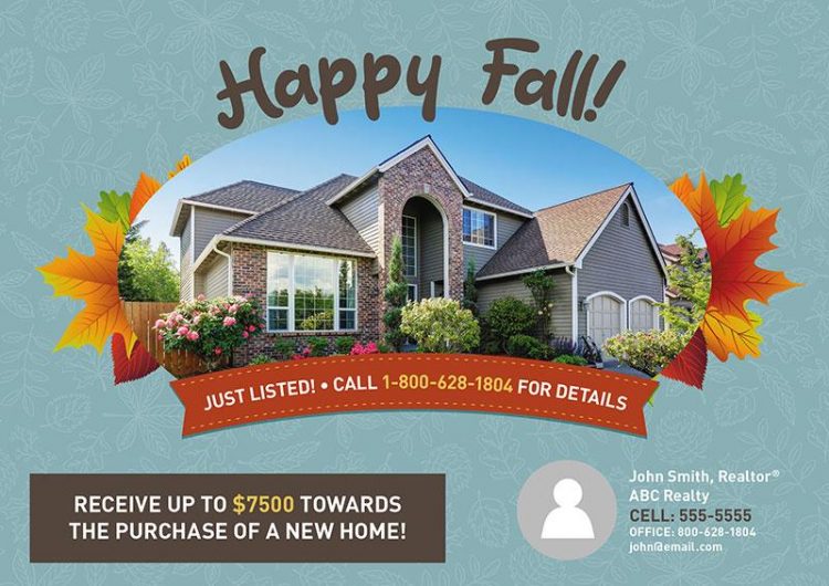 fall real estate postcards