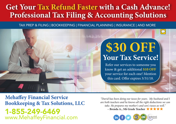 financial postcard design