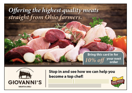 effective restaurant postcard design