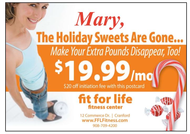 effective marketing postcard for gyms