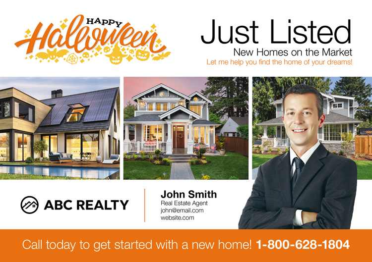 halloween postcard for realtors