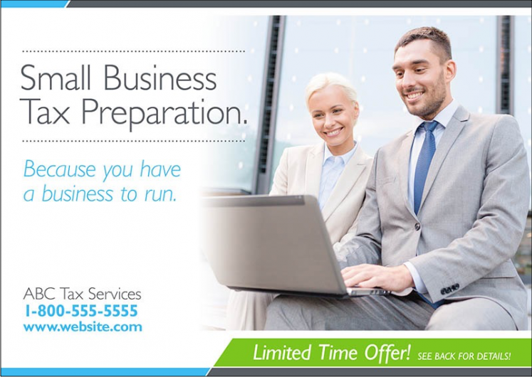 income tax business postcards