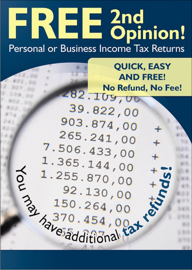income tax business postcards