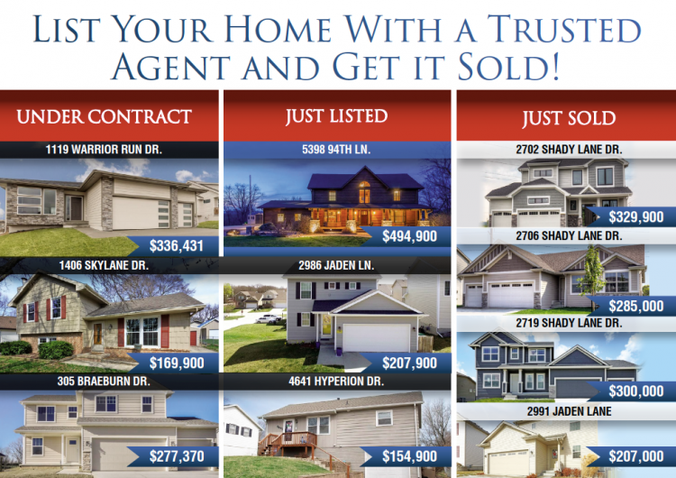 just listed postcard template