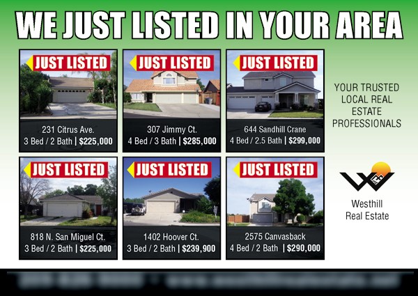 just listed realtor postcard