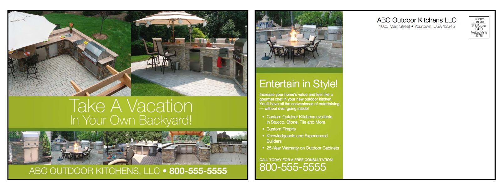 landscaper postcard design