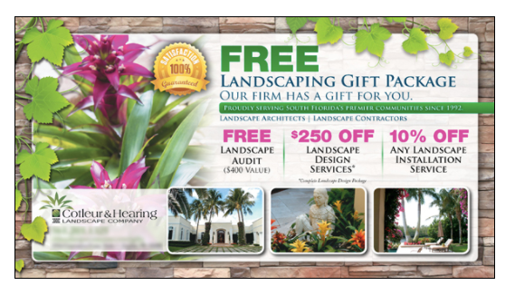 effective postcard design for landscaping marketing