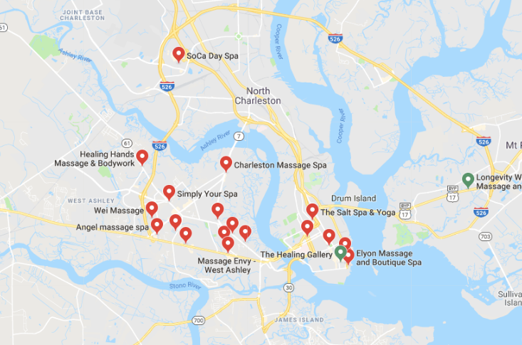 day spas on google maps