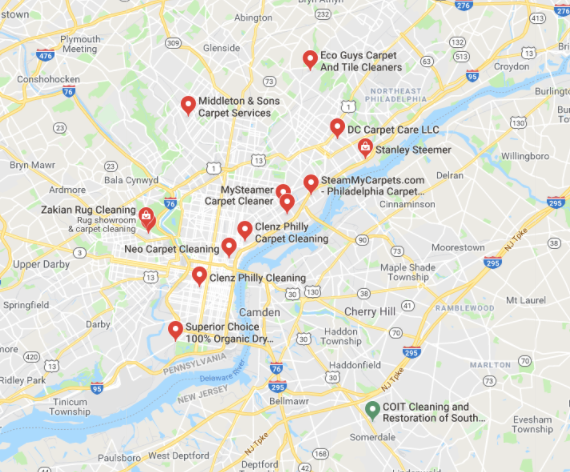 carpet cleaners on google maps