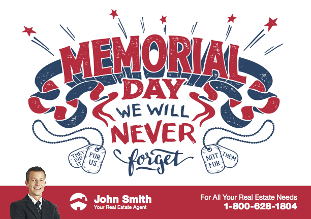 memorial day real estate postcards