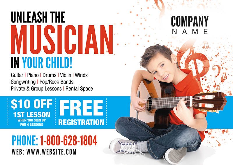 music school postcard