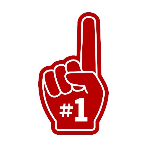 foam finger with number one