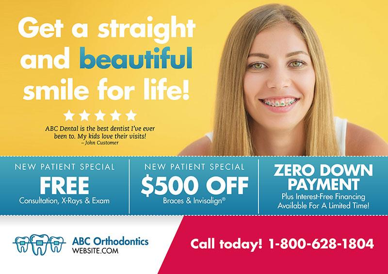 orthodontic recall postcards