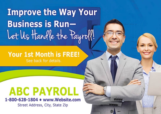payroll postcard