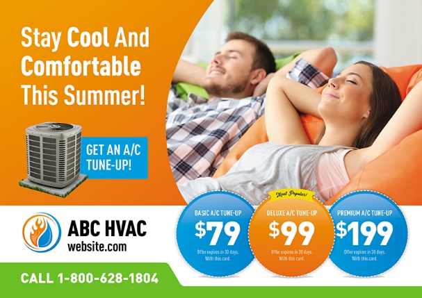 postcard for hvac contractor