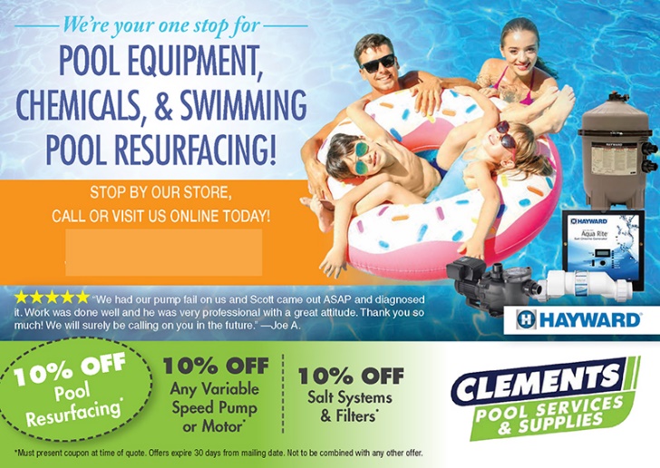 postcard template for pools