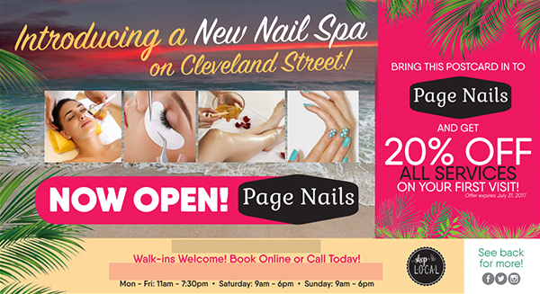 effective nail salon postcard design