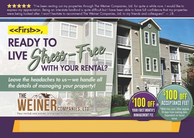 property manager postcard