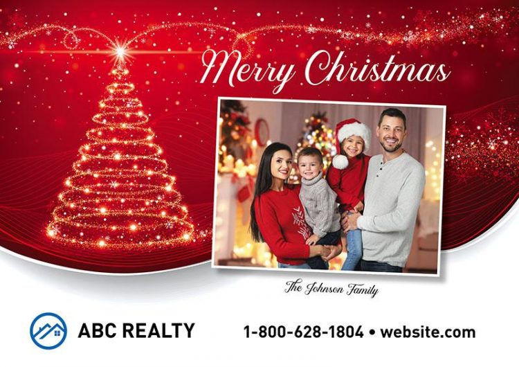 real estate christmas postcards