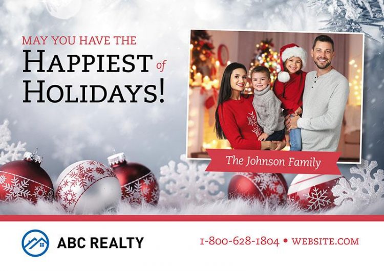 real estate holiday postcards