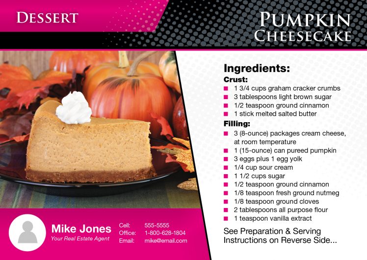 real estate recipe postcard template