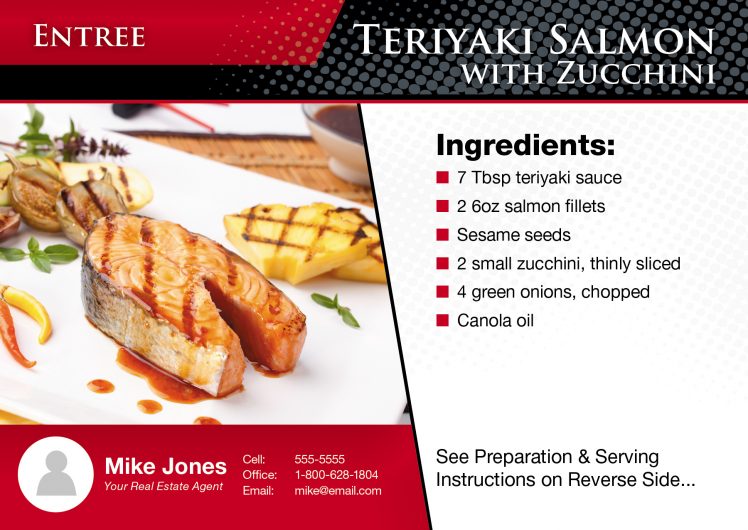 real estate recipe postcards