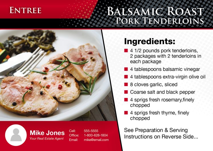 real estate recipe postcards