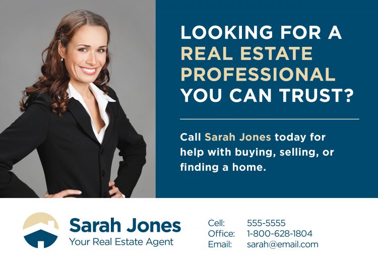 realtor marketing new agent announcement postcard